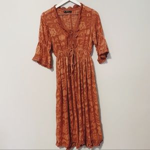 Dusty Rose Lace Maxi Dress x Shelly Collection